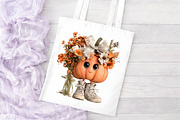 Whimsical Pumpkin With Legs Clipart, a Seasonal Illustration by Canvas Craft (Thumbnail 8 of 10)