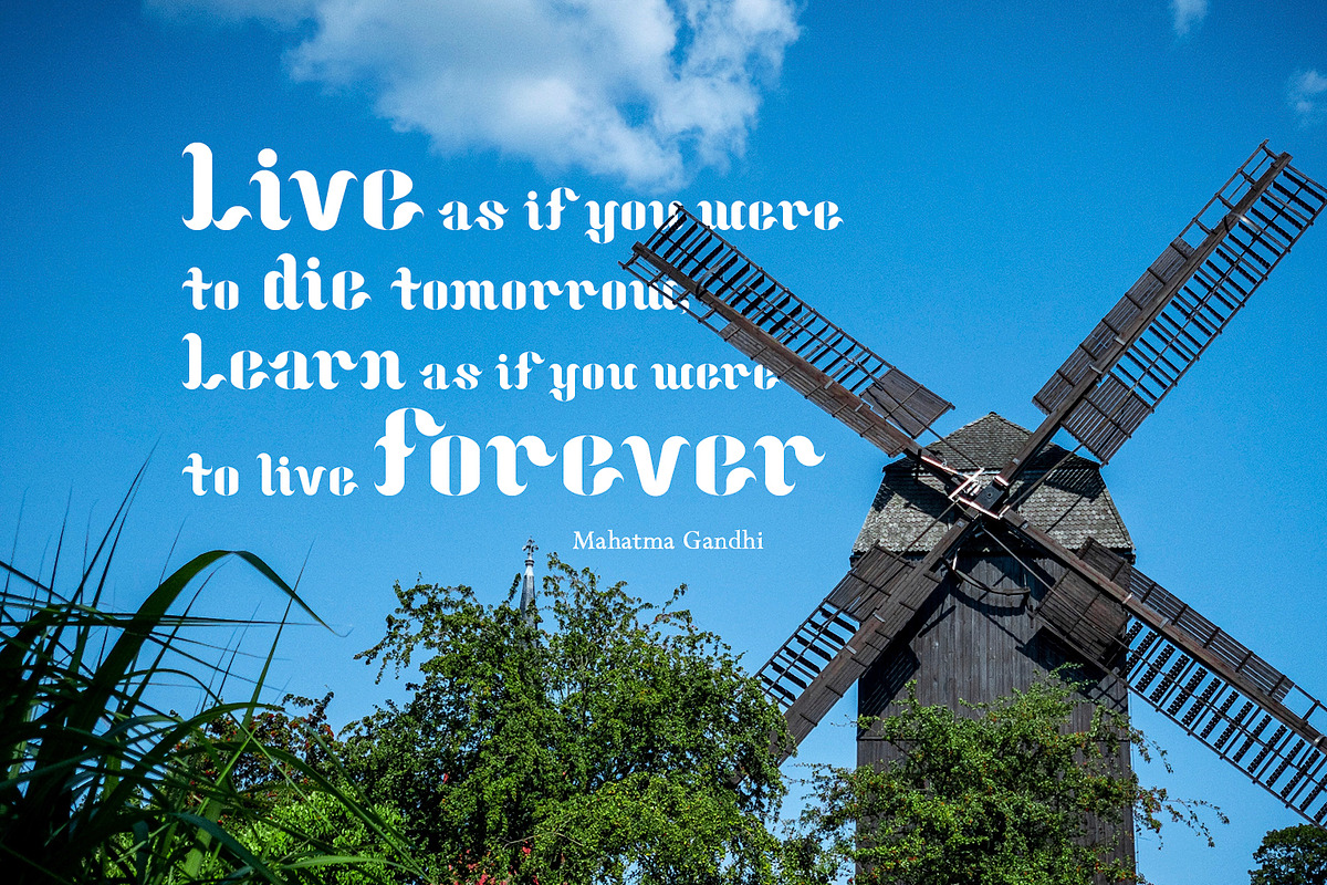 Windmills - ornate swirling serif font preview 8