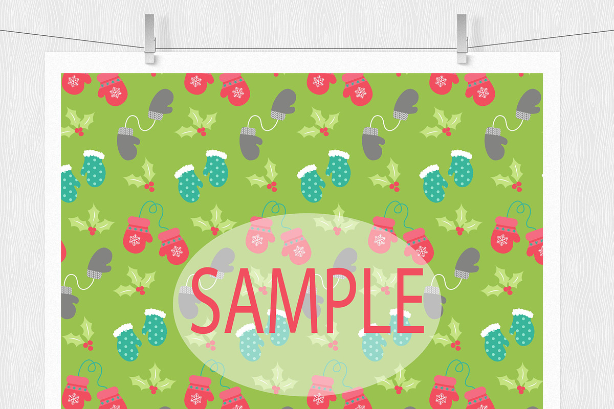 Christmas Digital Paper Patterns, a Pattern Graphic by Leska's Digitals (Photo 4 of 6)