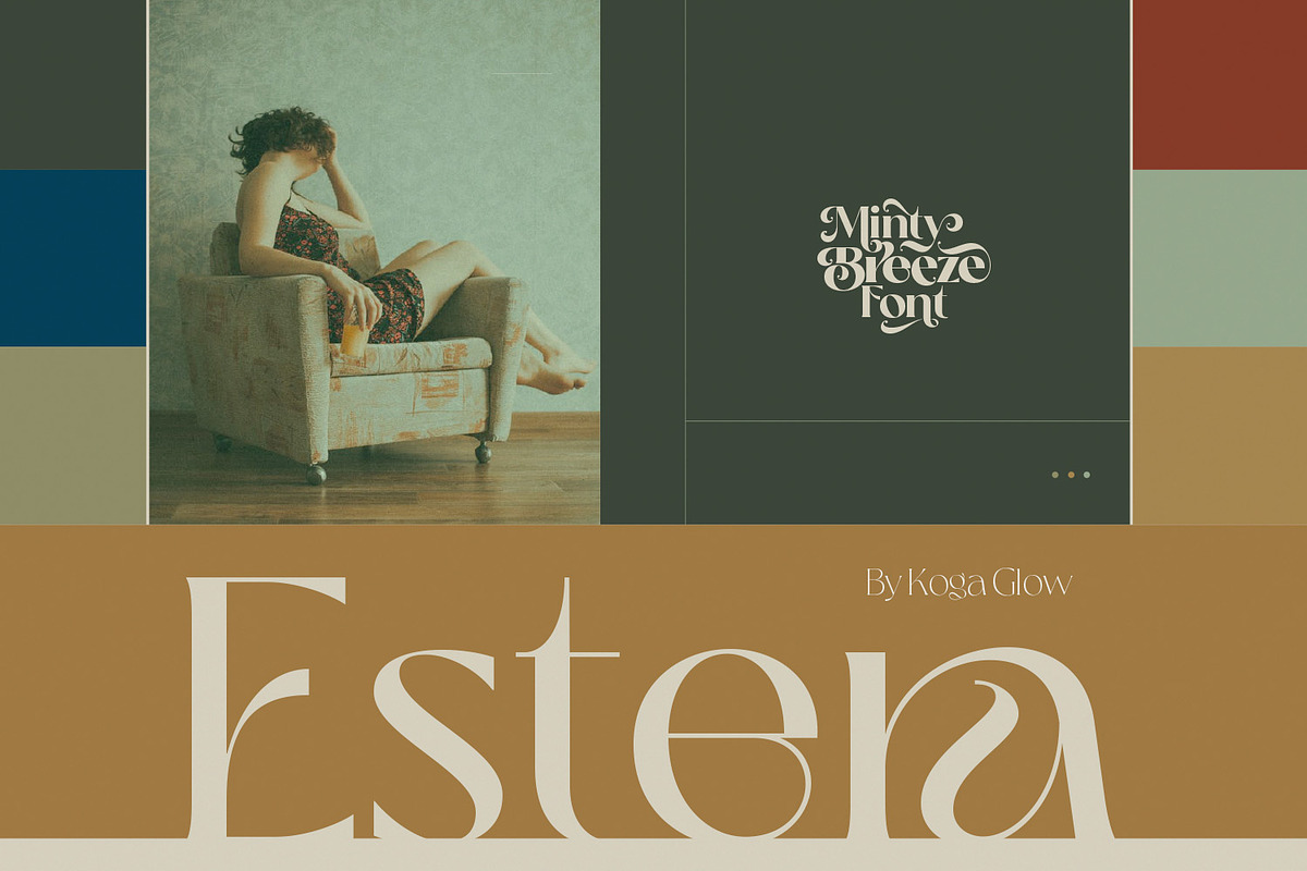 Minty Breeze - Modern Retro Font, a Font by creativemedialab (Photo 7 of 11)
