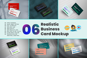 Realistic Business Card Mockup, a Print Template by MRI STUDIO