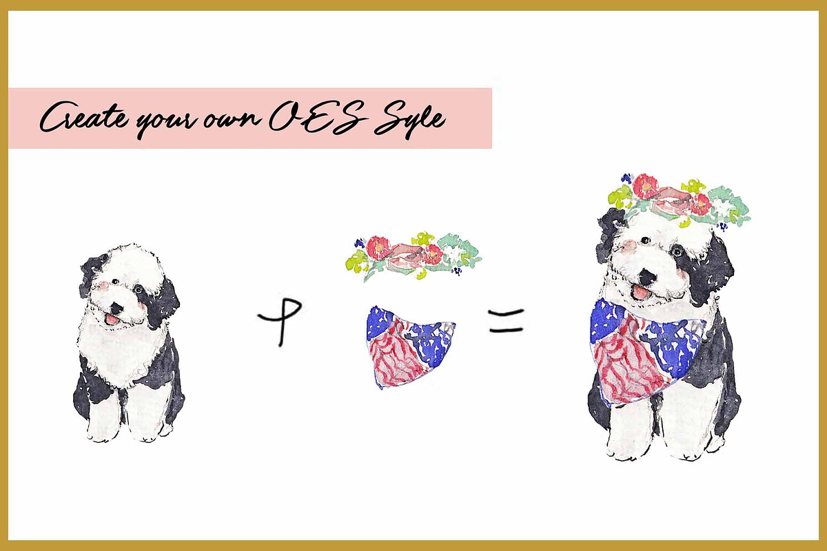 OES Clipart Digital Paper, an Animal Illustration by VianneArt (Photo 6 of 7)