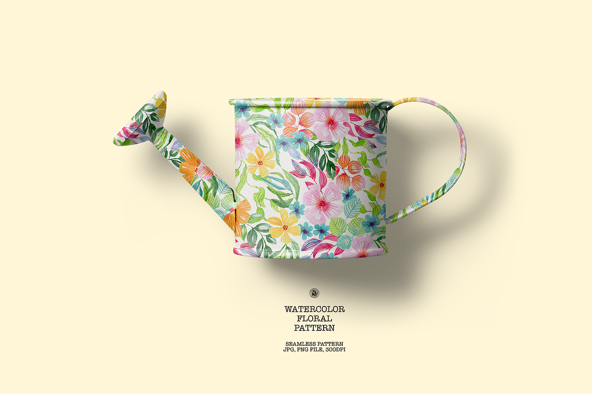 Summer Flowers Watercolor Pattern, a Pattern Graphic by Webvilla Studio ...
