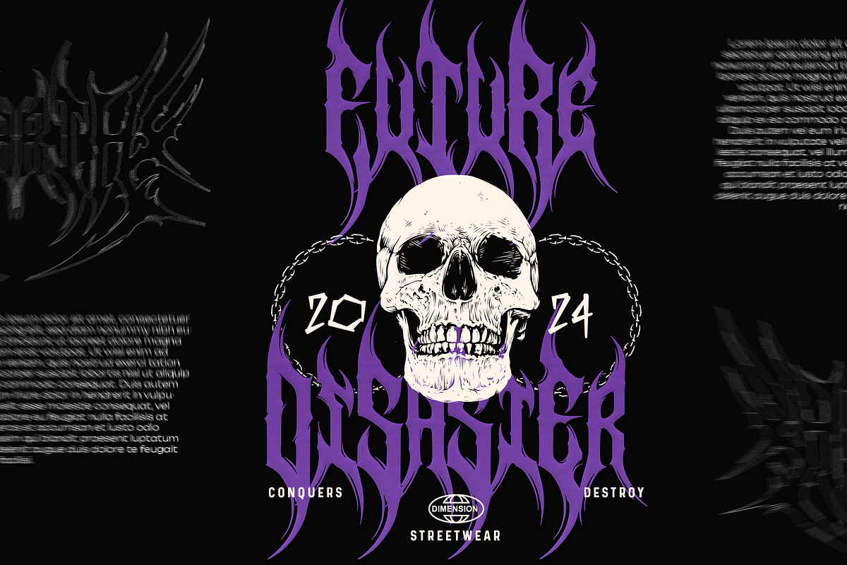 Draxien | Black Metal Font, a Blackletter Font by Denustudios (Photo 5 of 12)