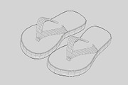 Sandals 3d model, an Object 3D Model by fahad121 (Thumbnail 9 of 9)
