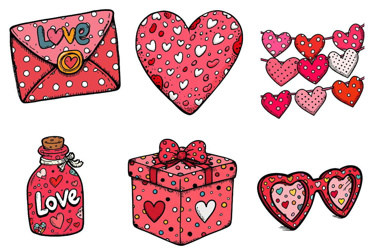 Valentine's Day Clipart, an Illustration by CreationArt (Photo 4 of 5)