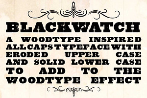Blackwatch Woodblock Font
