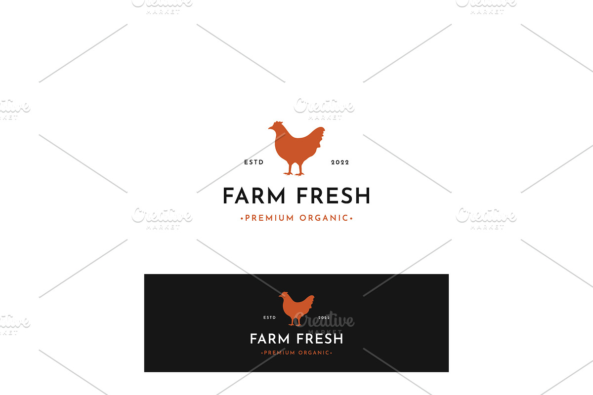 Retro vintage livestock chicken logo, a Branding & Logo Template by LOGOCREATIVE