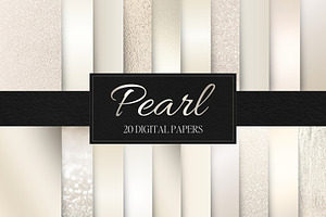 Pearl Digital Paper, Ivory Gradient