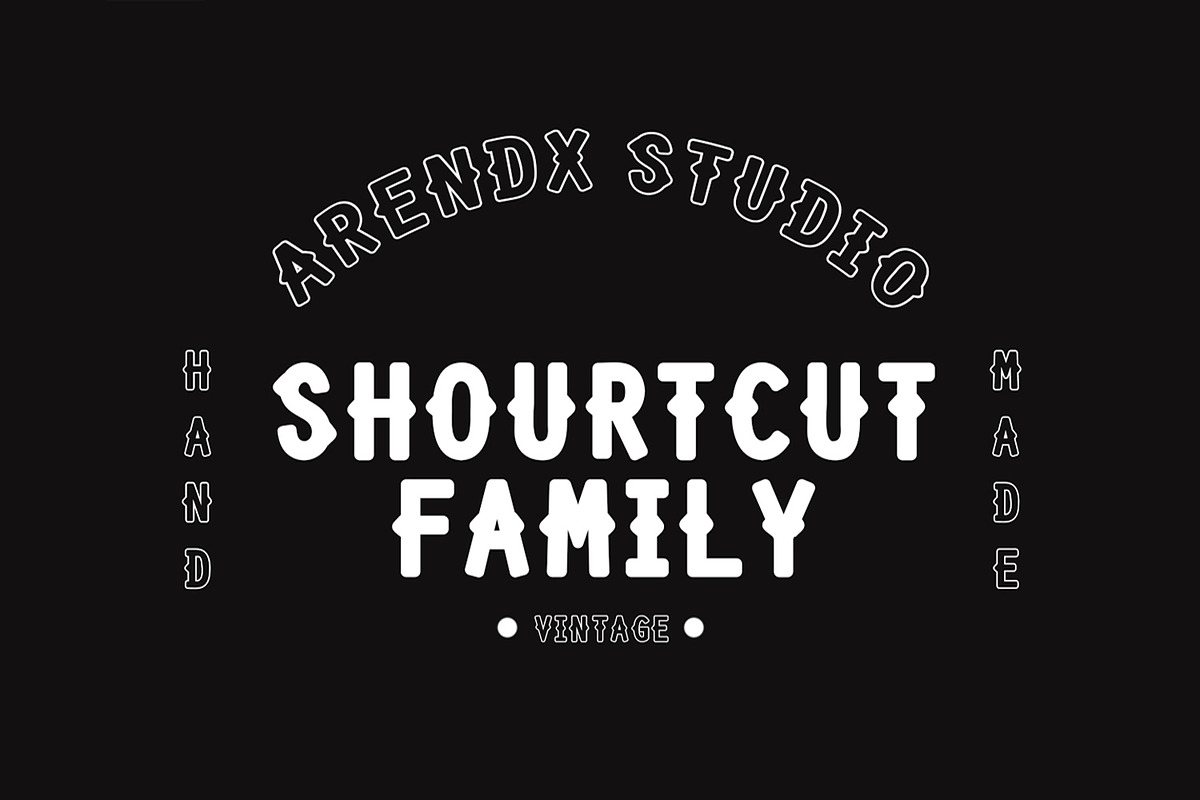 Shourtcut Vintage Bundle Font preview 8