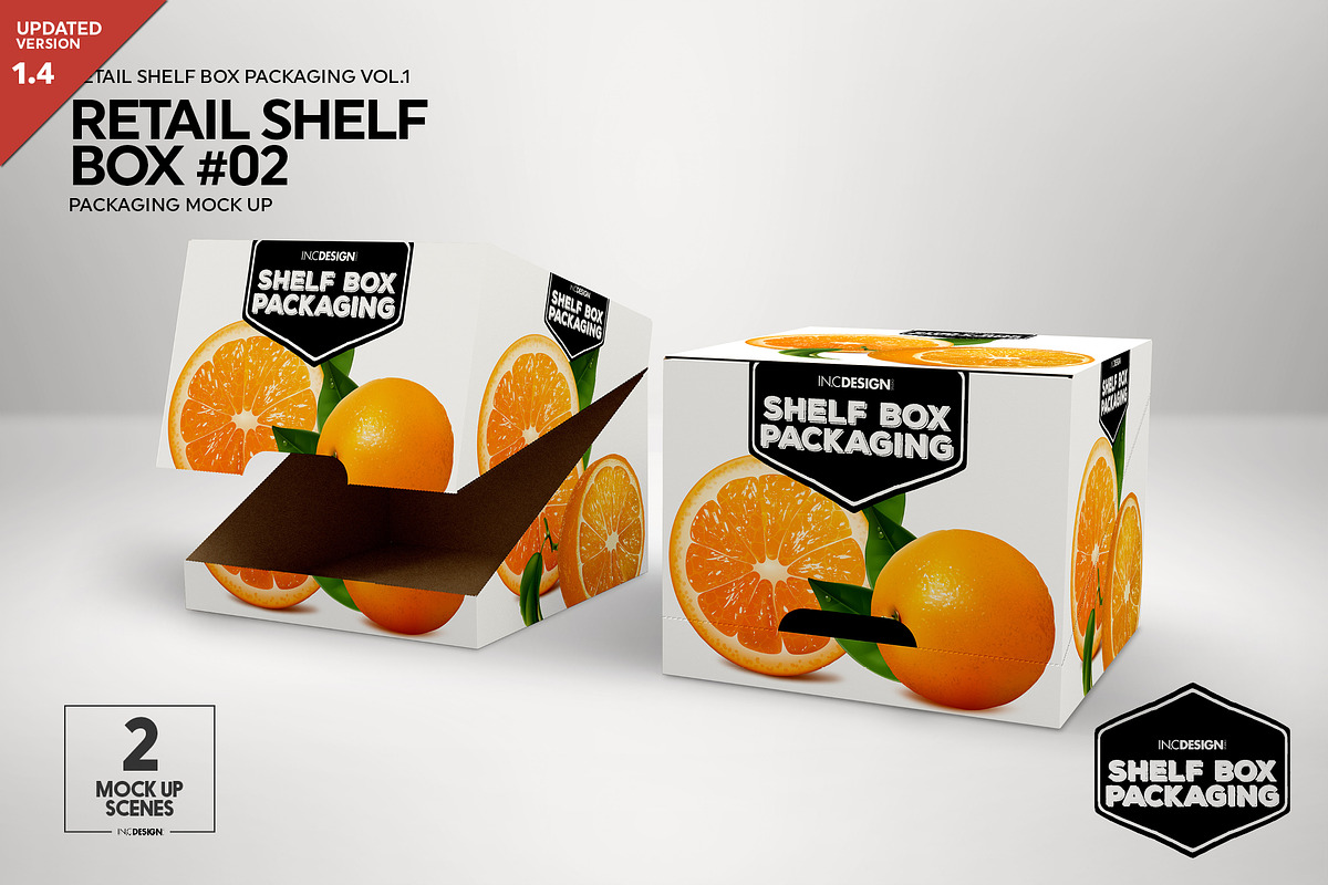 Retail Shelf Box 02 Packaging Mockup, a Packaging Mockup by INCDesign (Photo 1 of 7)