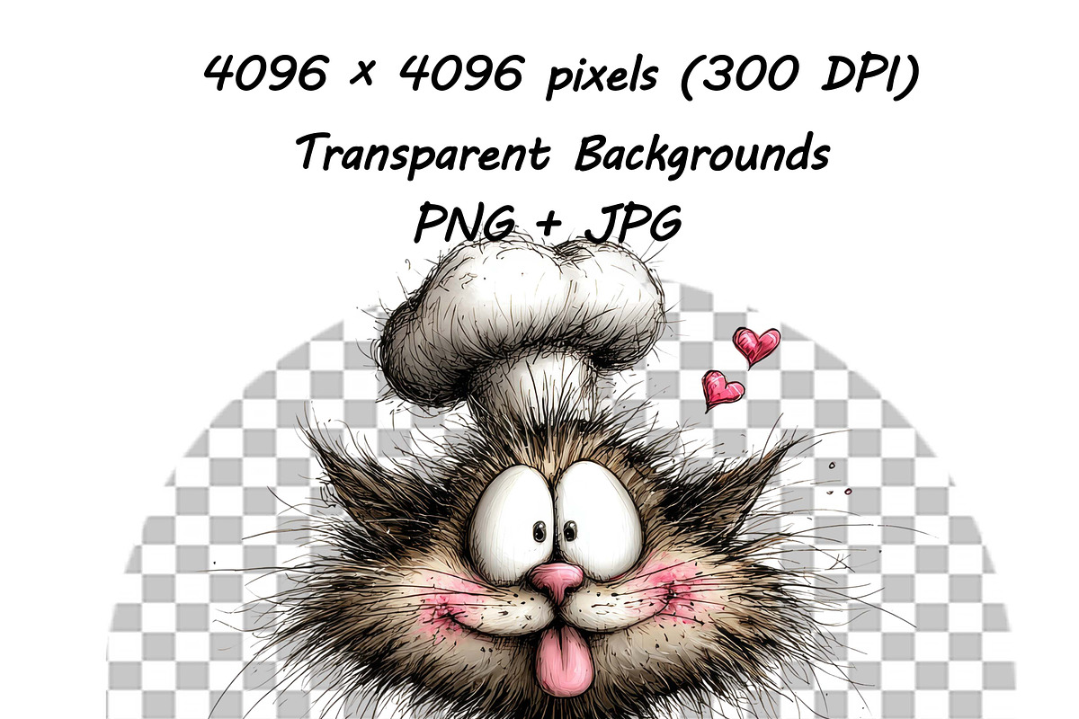 Whimsical Cat Valentine Clipart Set, an Animal Illustration by one-touch (Photo 16 of 19)
