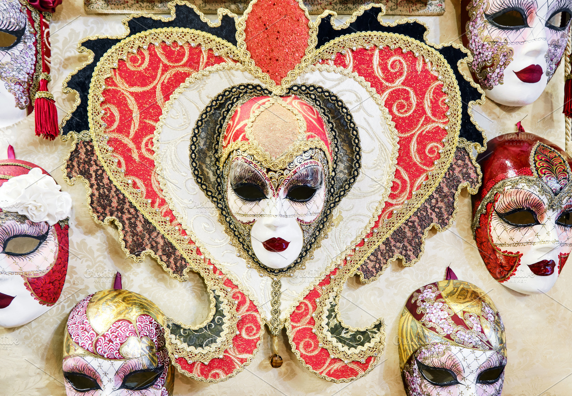 Decorated Venice carnival masks, an Arts & Entertainment Photo by BOOCYS