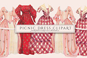 Picnic Dress Clipart Illustrations, an Illustration by Secret Helper (Thumbnail 1 of 6)