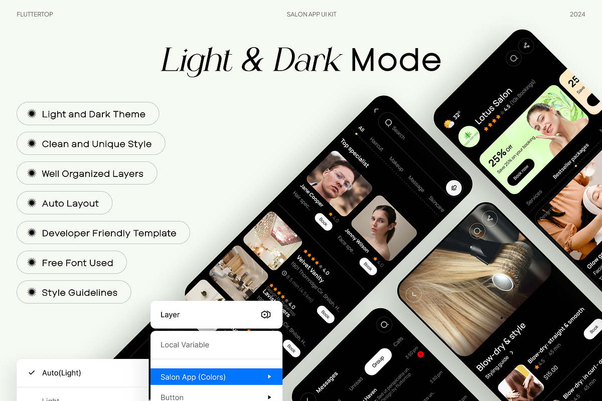 SalonTrend AI Salon App UI Kit, an UI Kit Template by Fluttertop (Photo 5 of 8)