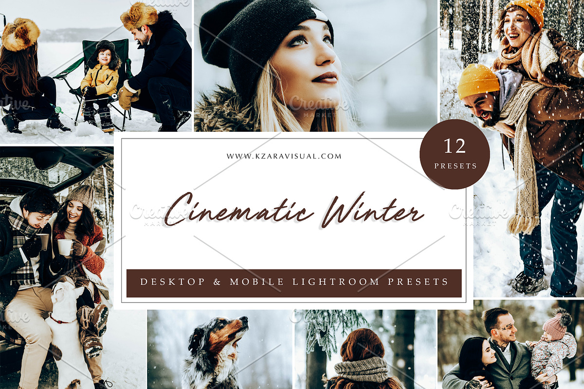 12 x Lightroom, Cinematic Winter, an Action Add-On by Kzara Visual Concepts (Photo 1 of 13)