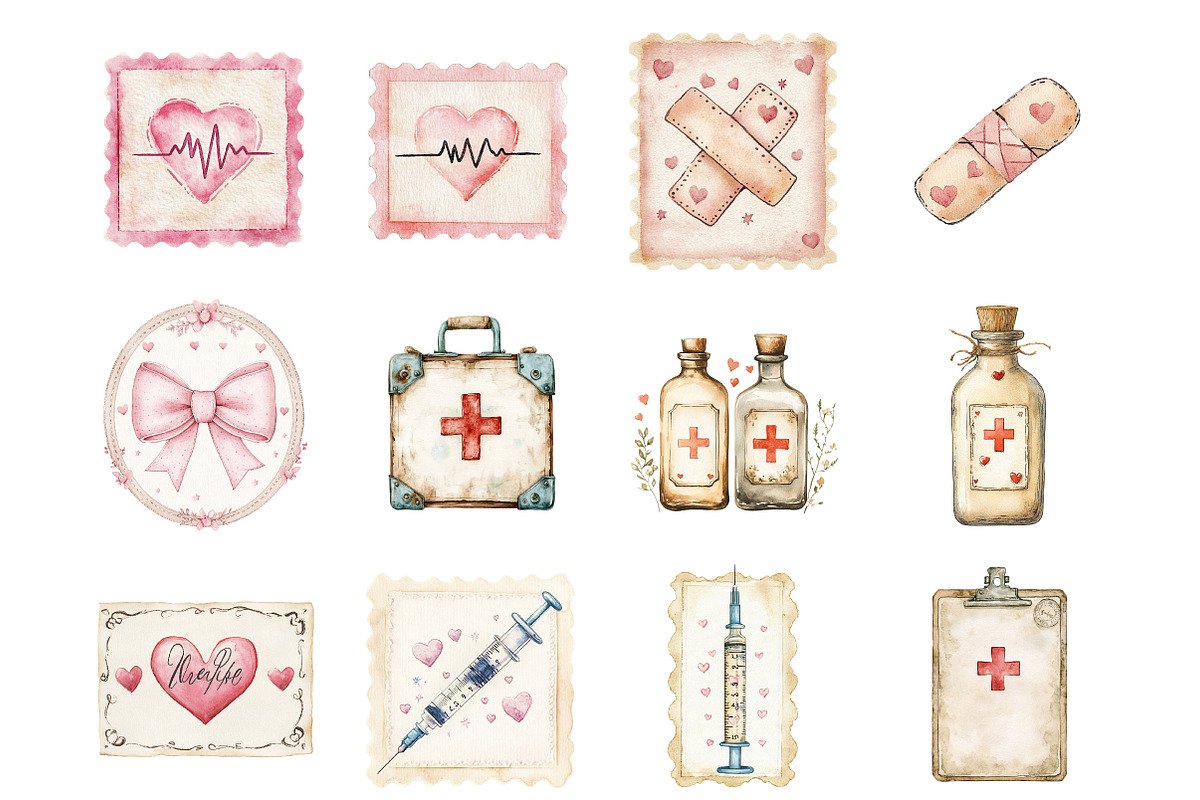 Nurse Life Postage Stamp PNG, a Seasonal Illustration by Designking (Photo 2 of 5)