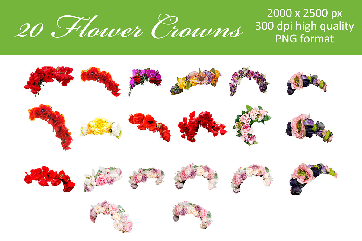 Flower Crown Overlays, an Object Graphic by VligCreativeStudio (Photo 7 of 7)