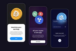 Cryptocurrency 3D Icons Set