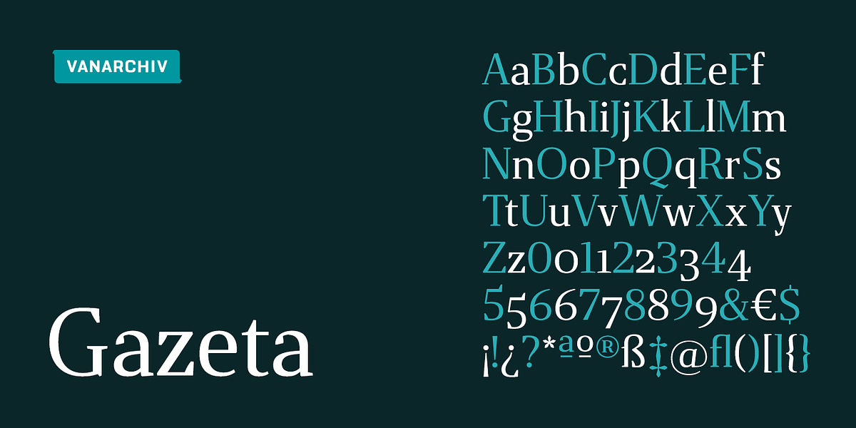 Gazeta, a Serif Font by Vanarchiv (Photo 1 of 7)