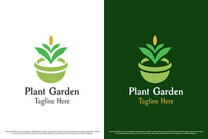 Garden Plant Pot Logo Icon Template, a Branding & Logo Template by Morvana Crew