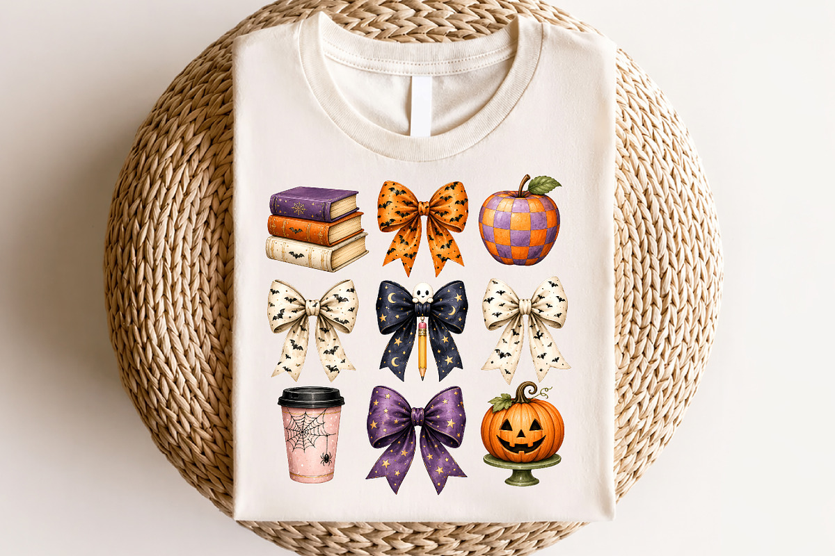 Halloween Back to School Coquette, a Seasonal Illustration by CraftArtStudio (Photo 4 of 4)