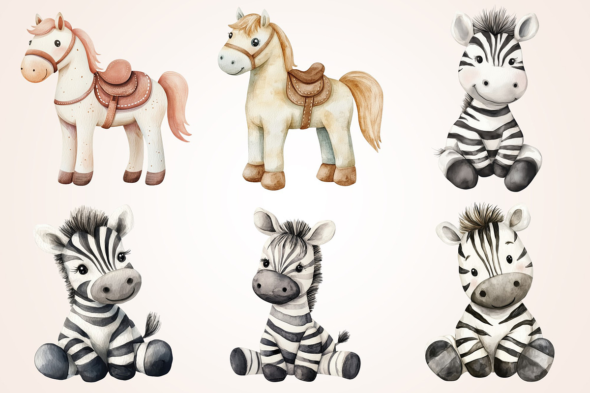 Soft Pastel Baby Animals Art, a Decorative Illustration by Housui Patterns (Photo 6 of 19)