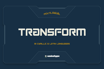 Transform Logo Font, a Sans Serif Font by alpercakici