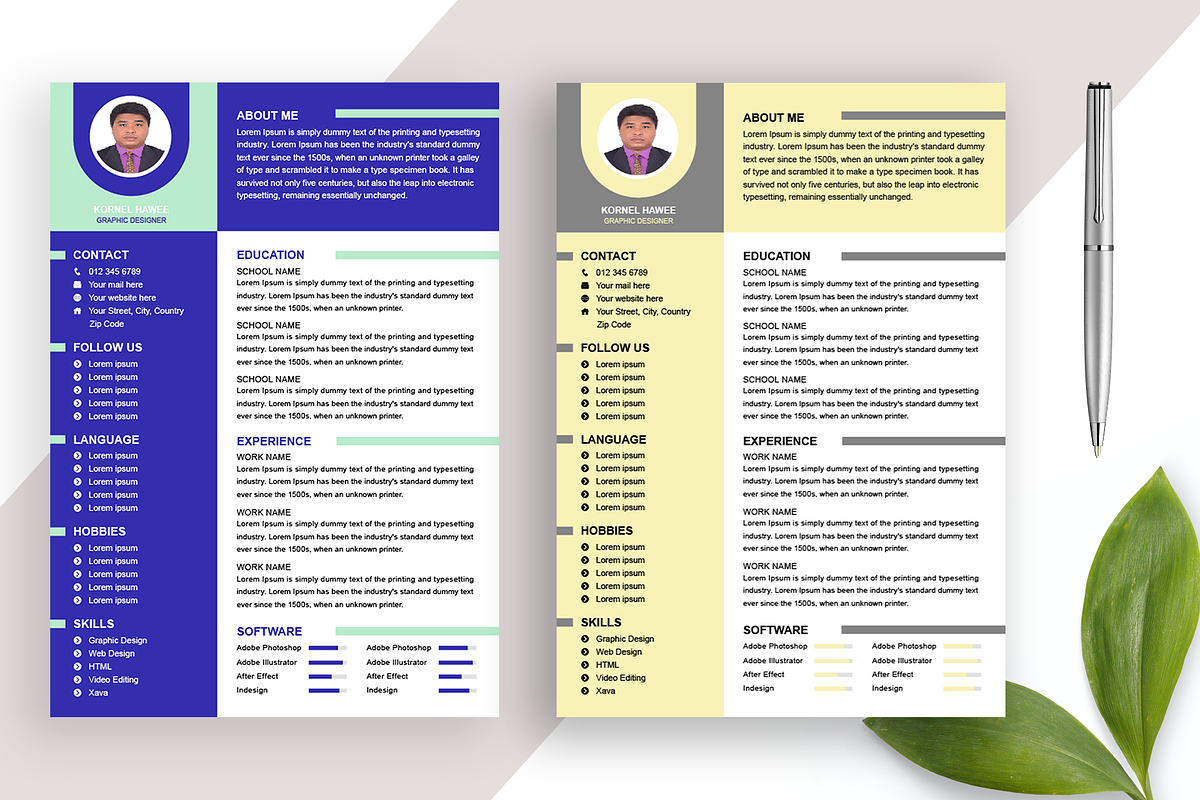 Modern Resume Template, a Resume Template by Annudesign (Photo 1 of 5)