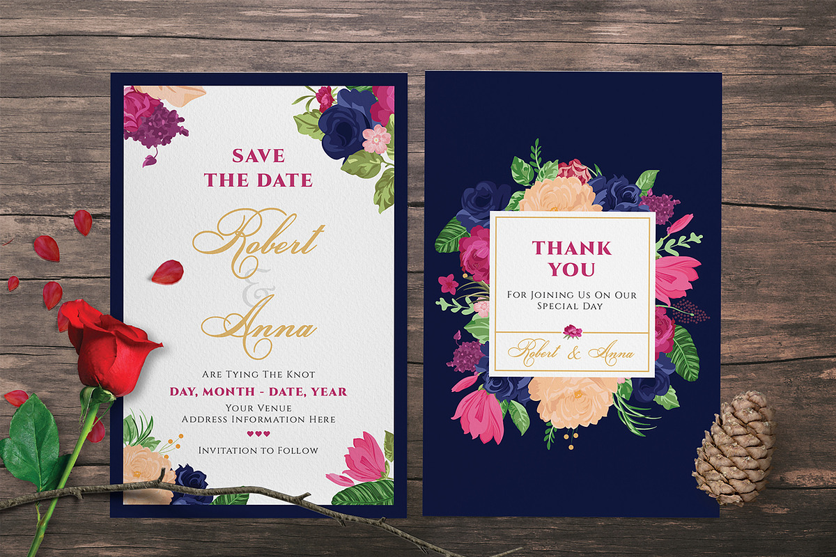 FLOWER WEDDING INVITATION SUITES, an Invitation Template by Totem Invitation House (Photo 3 of 4)