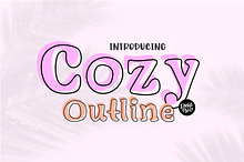 COZY OUTLINE Serif + Outline Font