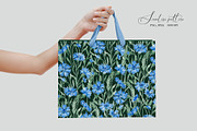 Cornflower blooms pattern, a Pattern Graphic by SirenaArt (Thumbnail 9 of 14)