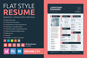 Flat Style Resume, a Resume Template by bilmaw creative (Thumbnail 2 of 5)