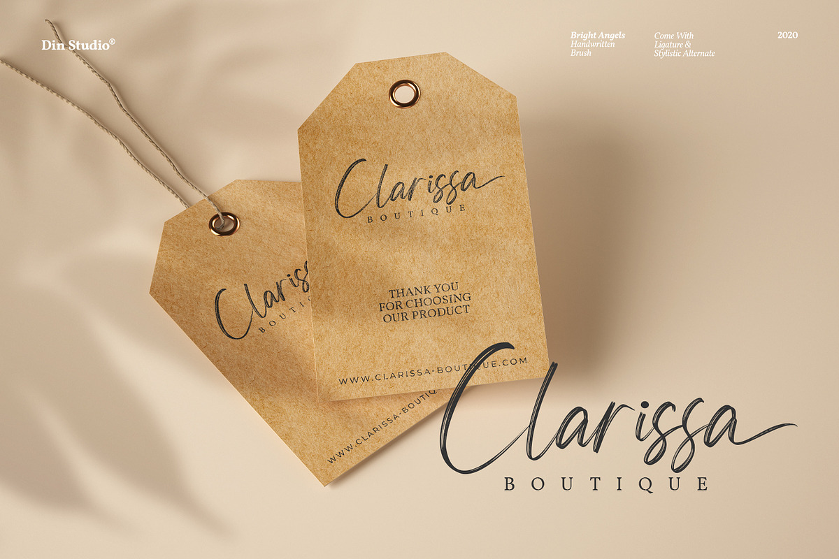 Bright Angels, a Script Font by din-studio.com (Photo 5 of 10)