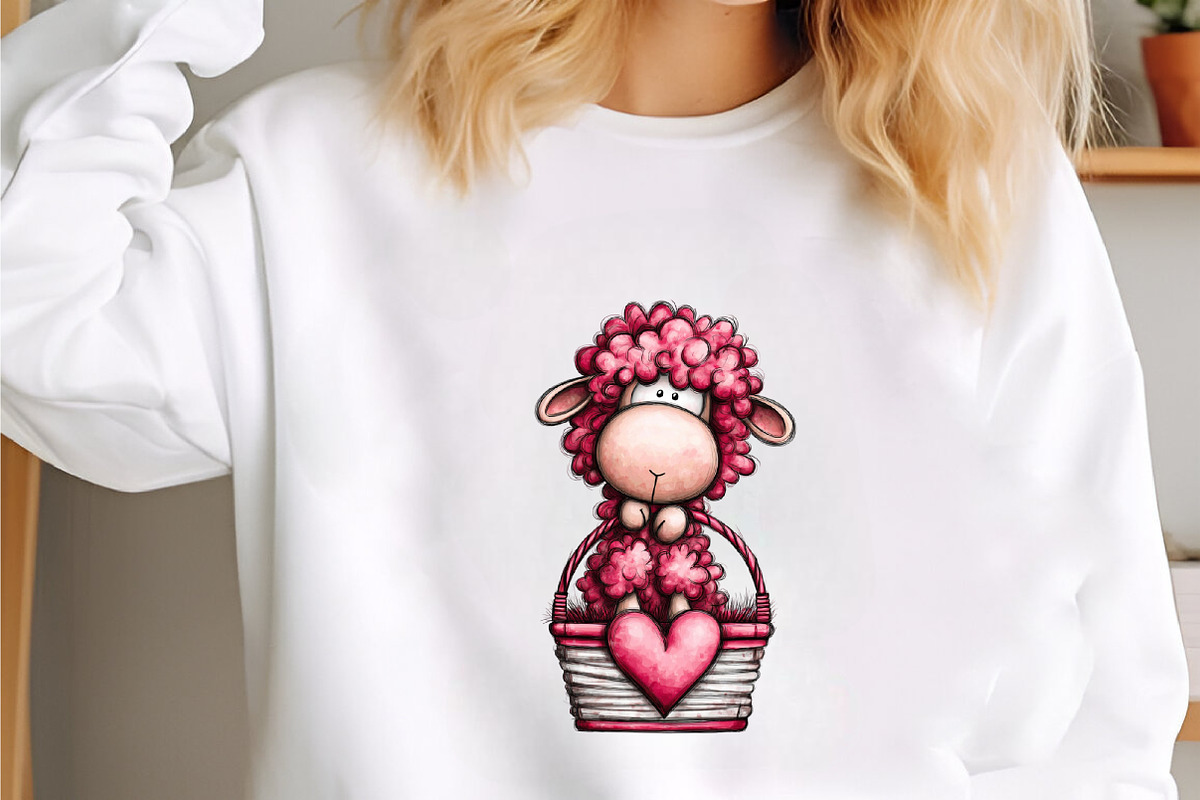 Funny Valentine Sheep Clipart, an Illustration by designcity5 (Photo 4 of 5)