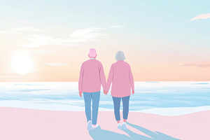 Walking hand in hand at the beach, a Photo by Beautiful things