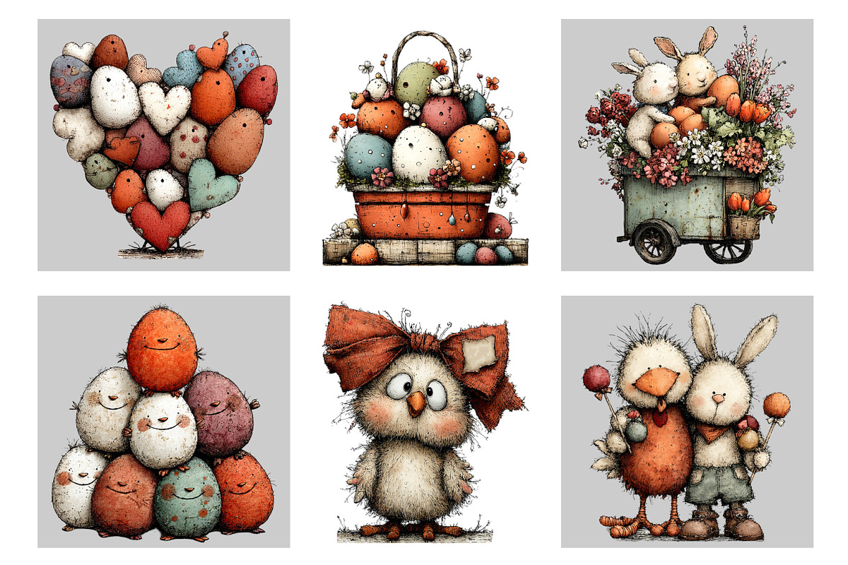 Whimsical Easter Clipart, an Illustration by Black Bird Studio (Photo 4 of 5)