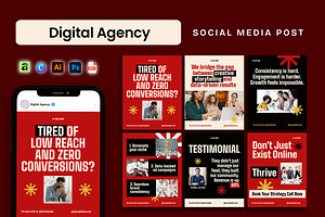 Bold Digital Agency Social Media, a Social Media Template by Jiwstudio
