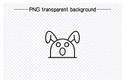 Yawning and Amazed Rabbit Emojis Set, an Outline Icon by Designfour (Thumbnail 3 of 7)