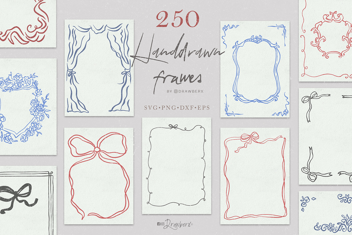 Whimsical Hand Drawn Frames art 009, a Graphic by Drawberx (Photo 1 of 13)