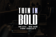 Thin In Bold Font, a Sans Serif Font by ponuppo (Thumbnail 1 of 5)