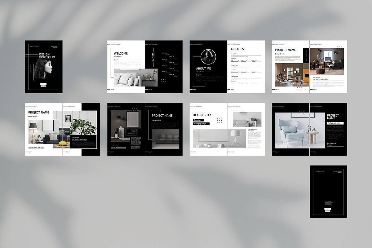 Interior Design / Portfolio Template, a Brochure Template by Spark_Creative (Photo 14 of 14)