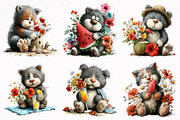 Summer Cats Clipart, an Illustration by DreamArtGraphic (Thumbnail 2 of 8)