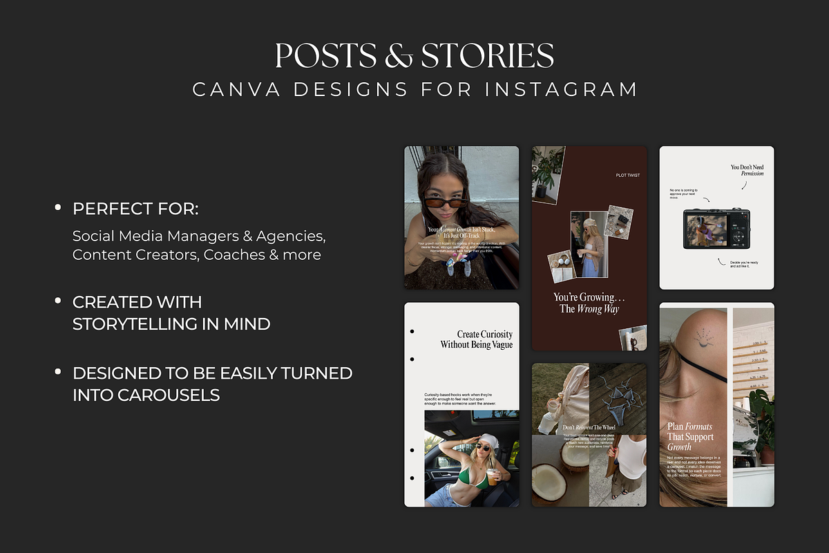Dark Brown Instagram Posts, a Social Media Template by Meraki Templates (Photo 2 of 8)