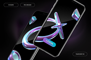 Holographic metallic 3D shapes, an Object Graphic by Fox's Monday (Thumbnail 5 of 10)