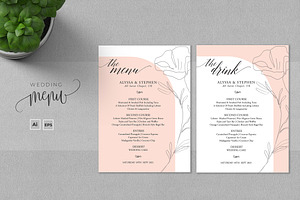 Minimalist Wedding Menu