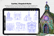 Procreate Gothic Background Stamps, a Brush Add-On by Selentaori Studio (Thumbnail 6 of 13)