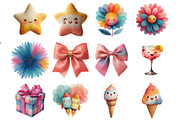 retro new year clipart, an Illustration by DreamArtGraphic (Thumbnail 4 of 4)