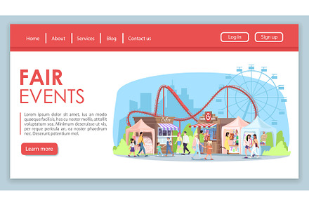 Fair events landing page, a Landing Page Template by bsd studio
