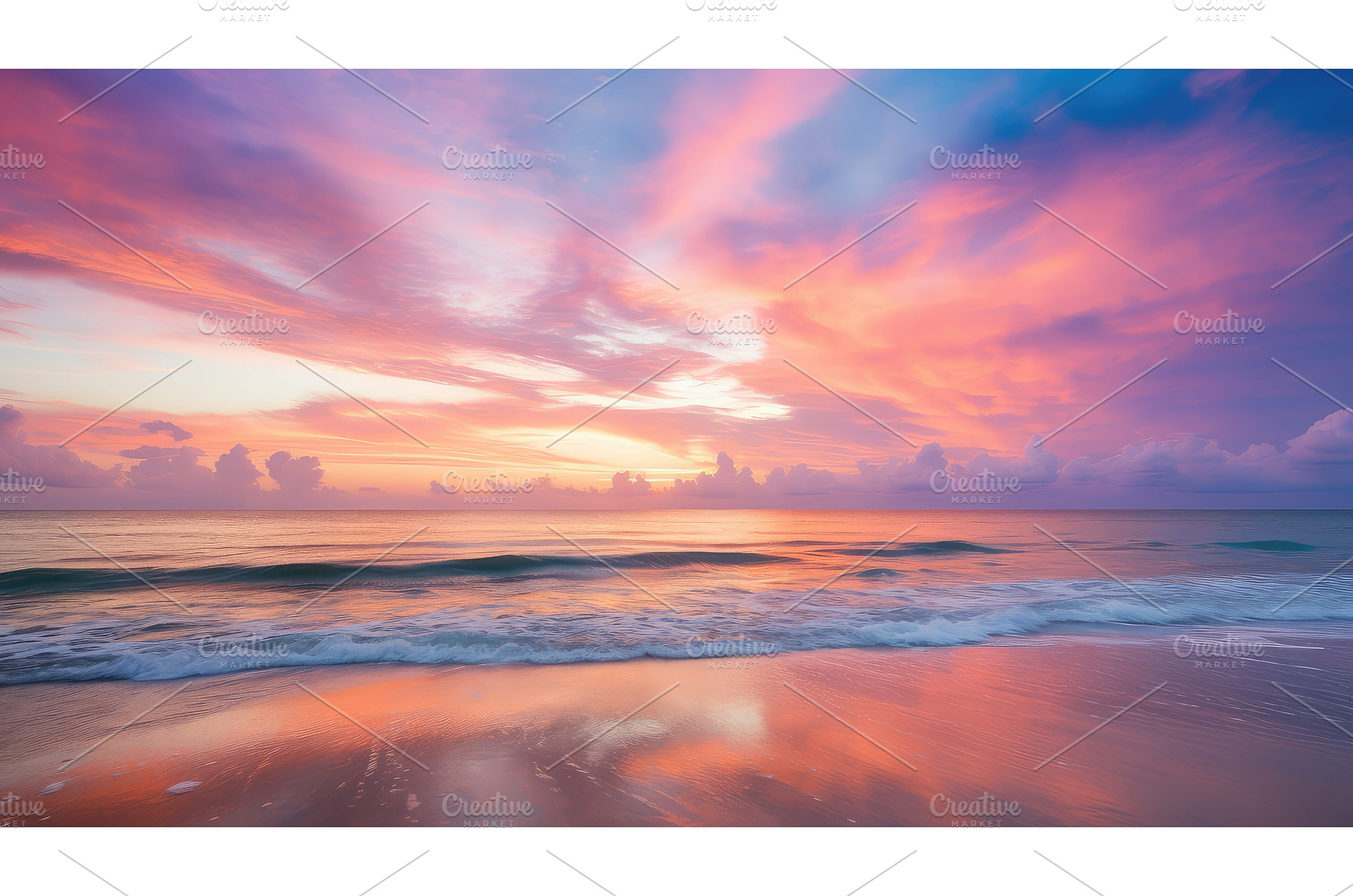 seagulls morning beach sunset ai, a Nature Photo by pikepicture